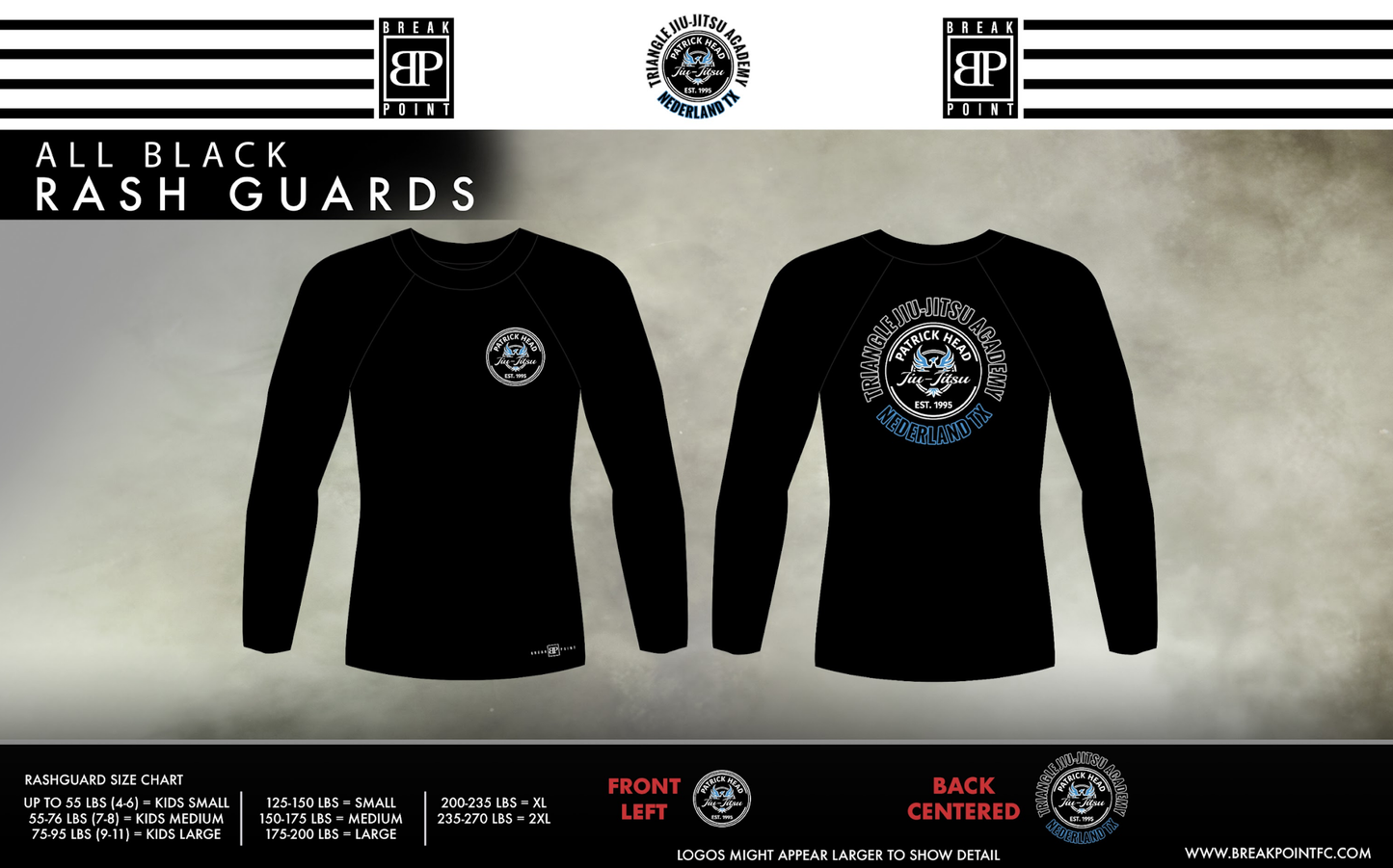 Academy Long Sleeve Black Rashguard