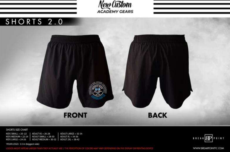 Triangle Jiu-Jitsu Academy All Black Custom Shorts 2.0