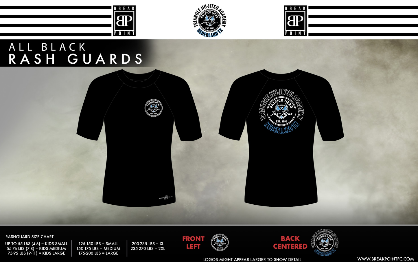 Academy Short Sleeve Black Rashguard