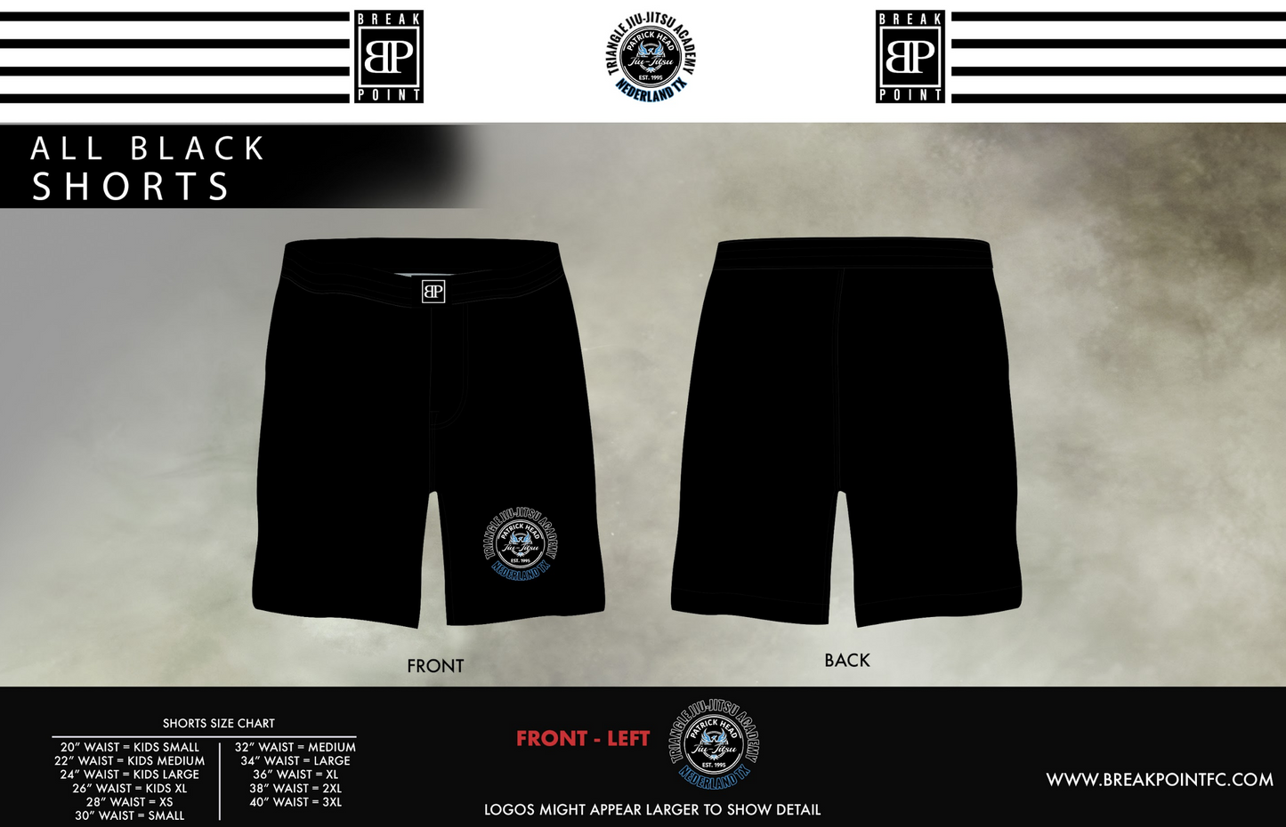 Academy All Black Team Shorts